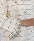 Women's Pret Yarn Dyed Embroidered Off White Straight Shirt